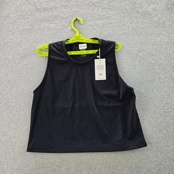 Salt Project Women Tank Top L Black Nylon Spandex Activewear Breeze Pullover NWT - Picture 1 of 9